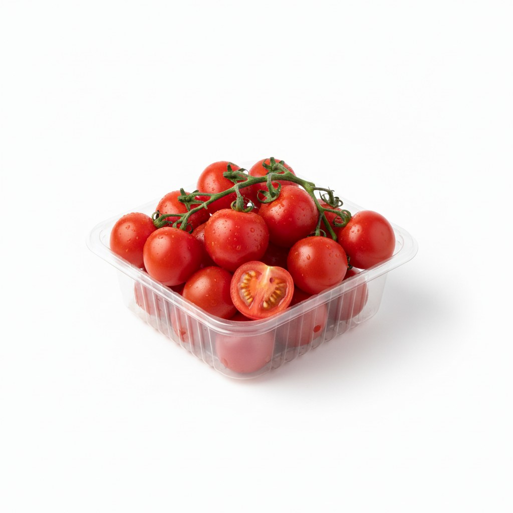 Tomate cherry rojo bandeja